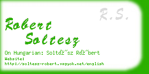 robert soltesz business card